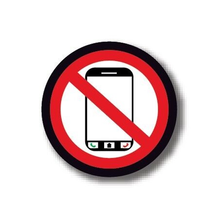Ergomat 30in CIRCLE SIGNS - No Smartphone DSV-SIGN 900 #0497 -UEN